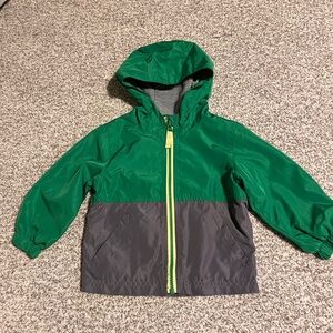 Cherokee Kids’ Green and Gray Raincoat